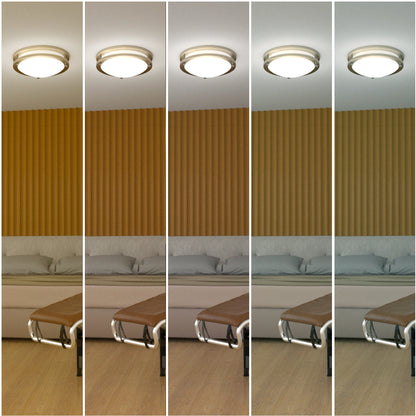 12-Inch Dimmable LED Flush Mount Ceiling Light - 18W Double Ring Design - Ezzy Manufacturing
