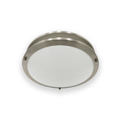12-Inch Dimmable LED Flush Mount Ceiling Light - 18W Double Ring Design