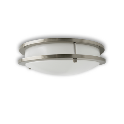 12-Inch Dimmable LED Flush Mount Ceiling Light - 18W Double Ring Design
