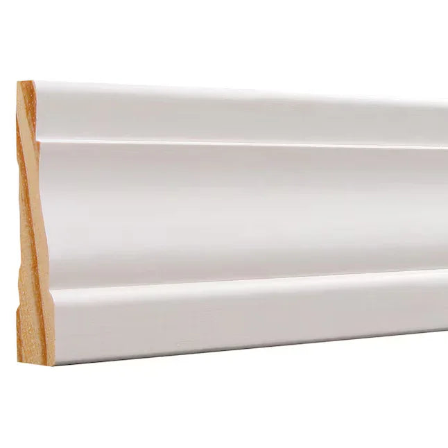 White baseboard molding with smooth finish for residential and commercial flooring projects