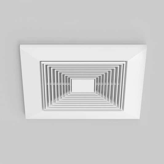 12-Inch Square Bathroom Ventilation & Exhaust Fan - 110 CFM (EZ053-110) - Ezzy Manufacturing