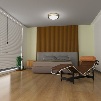 14-Inch Dimmable LED Flush Mount Ceiling Light - 24W Double Ring Design - Ezzy Manufacturing