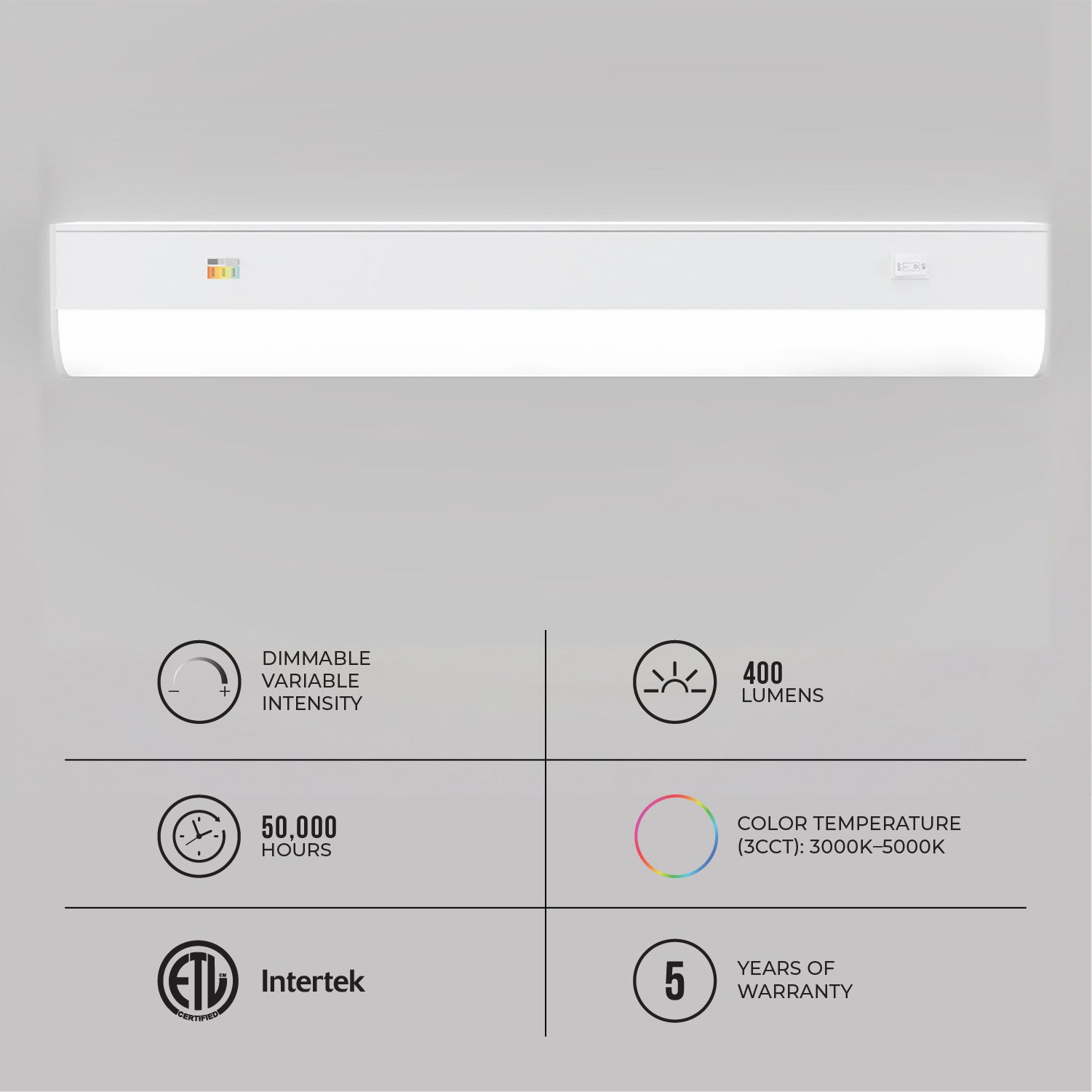 18-Inch LED Under Cabinet Light - 8W - Ezzy Manufacturing
