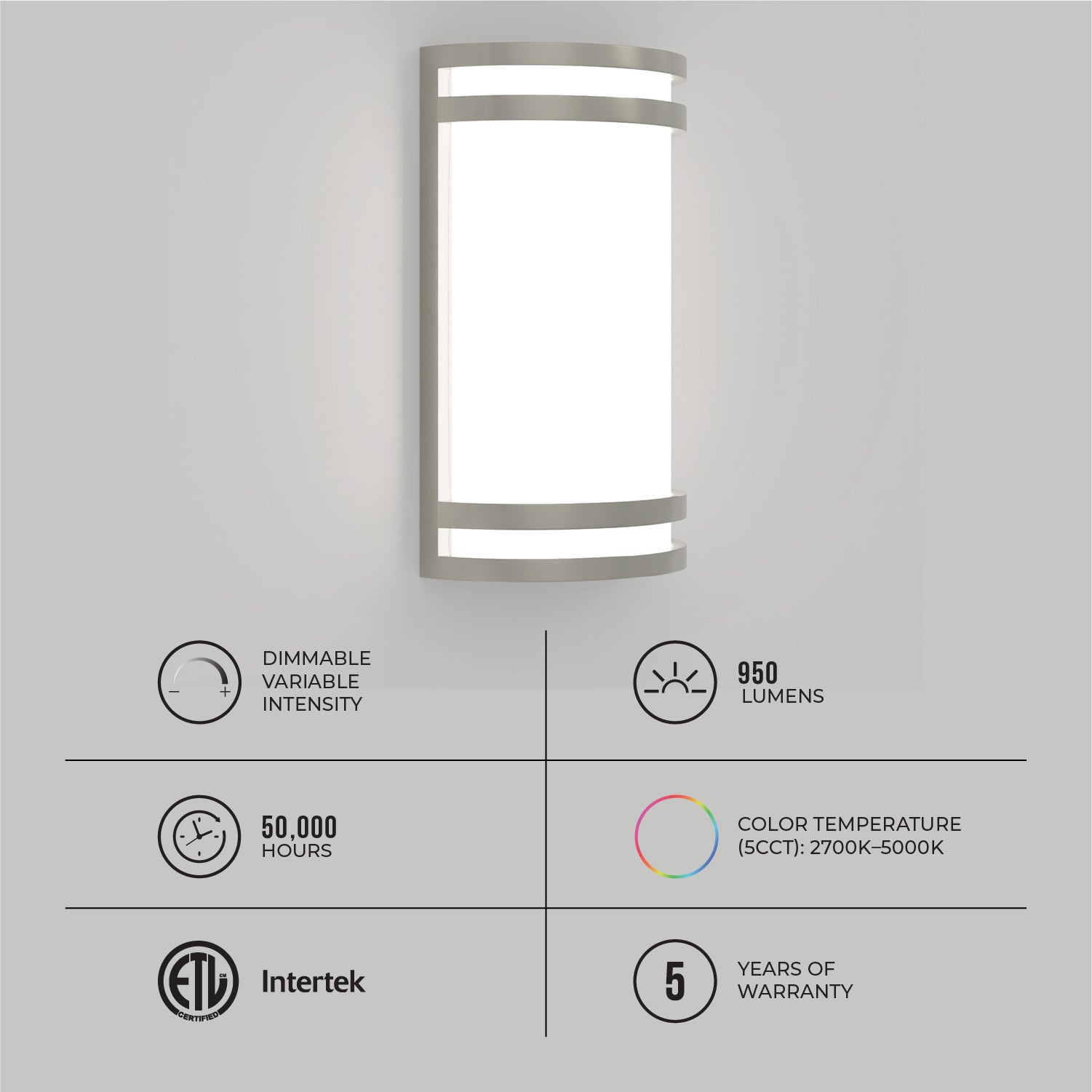 10-Inch LED Wall Mount Light Fixture - 15W Dimmable Modern Wall Sconce - Ezzy Manufacturing