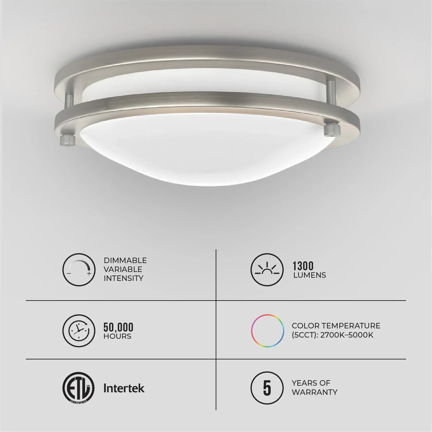 ⭐︎F⭐︎ 12 in. Brushed Nickel Ceiling Light | Ezzy Manufacturing
