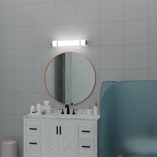 24-Inch Flush Mount Vanity Lighting Fixture - 25W Linear Wall Light Bar - Ezzy Manufacturing