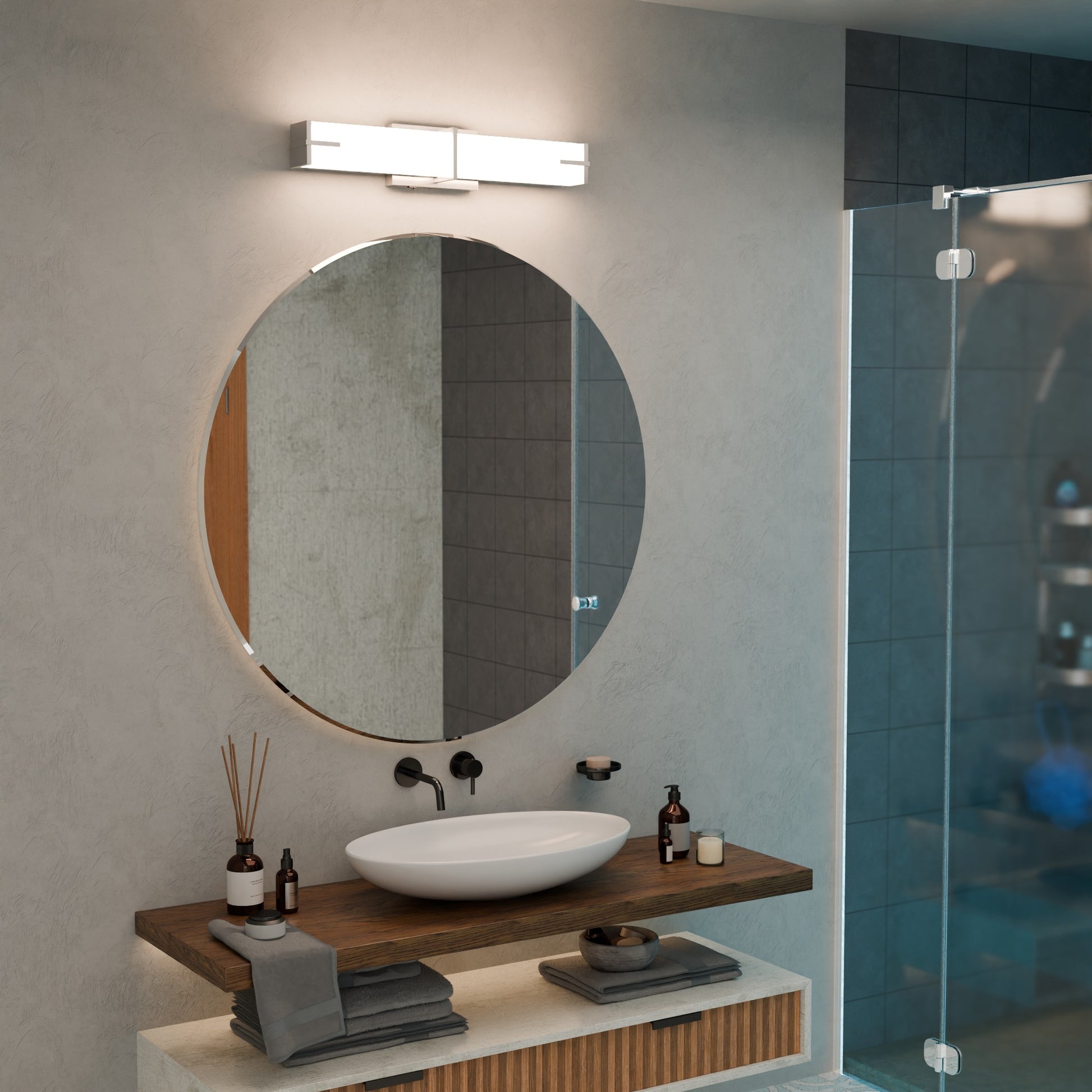 24-Inch LED Modern Vanity Light Fixture - 25W Linear Wall Light Bar - Ezzy Manufacturing