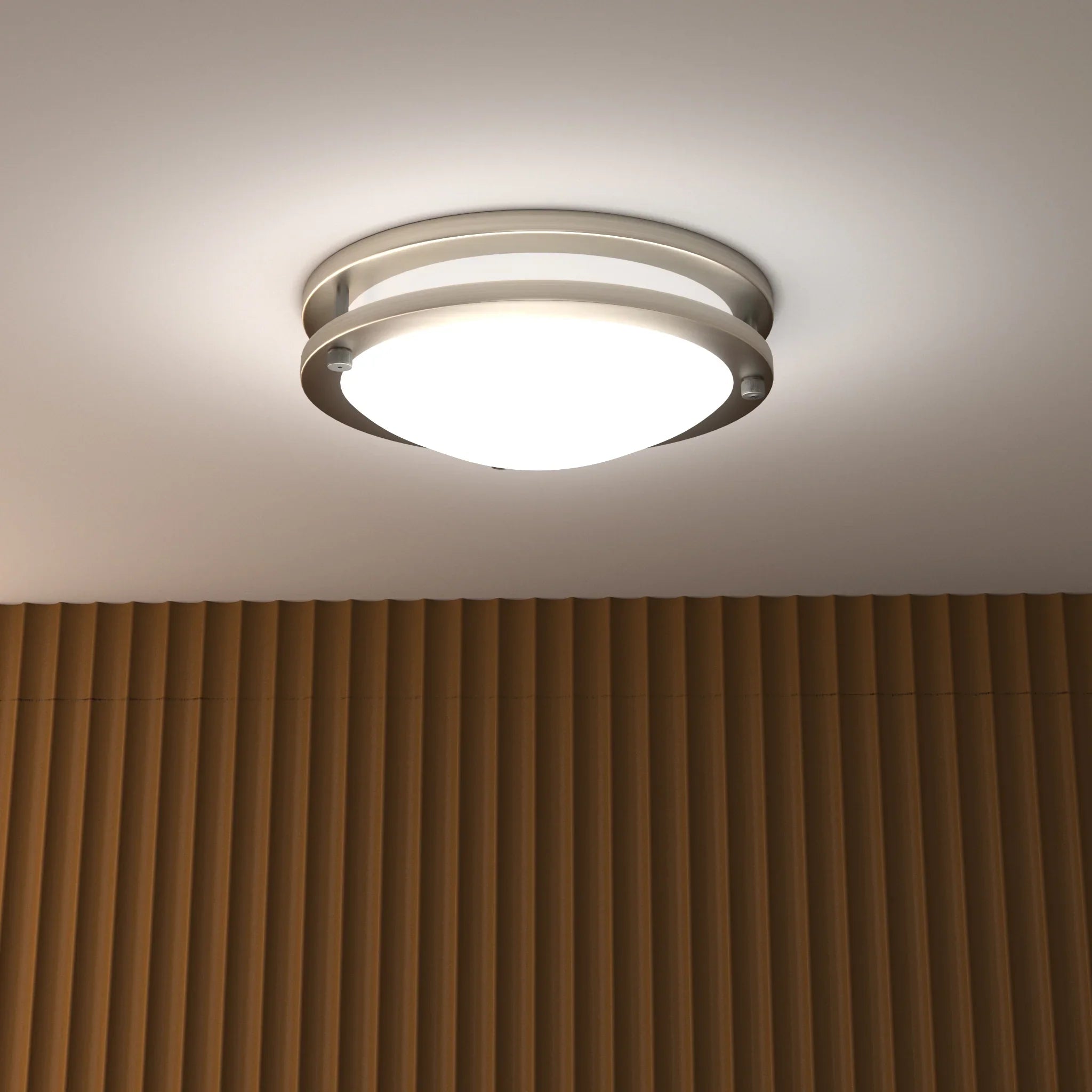 12 in. Brushed Nickel Ceiling Light | Ezzy Manufacturing