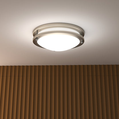 12-Inch Dimmable LED Flush Mount Ceiling Light - 18W Double Ring Design - Ezzy Manufacturing