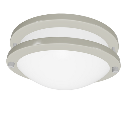 14-Inch Dimmable LED Flush Mount Ceiling Light - 24W Double Ring Design