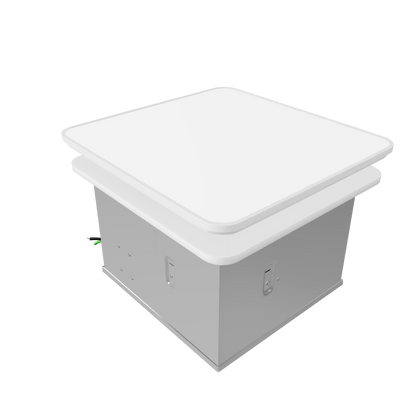 10-Inch Square Exhaust Fan with LED Light - 15W Adjustable