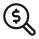 Magnifying glass with dollar sign, symbolizing cost analysis or pricing search