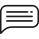 Simple speech bubble icon with text lines, representing communication or messaging