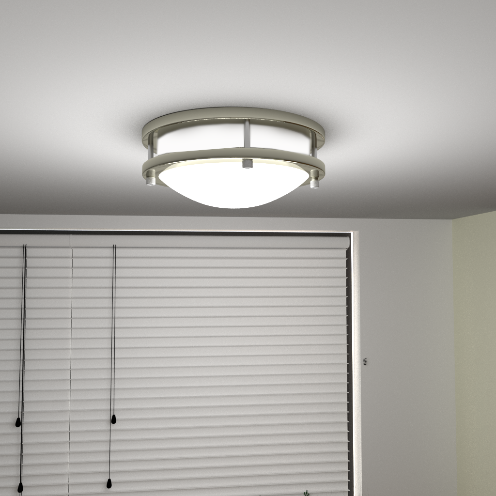 14-Inch Dimmable LED Flush Mount Ceiling Light - 24W Double Ring Design - Ezzy Manufacturing